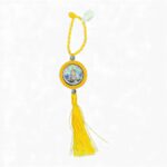 La Caridad del Cobre Hanging Medallion with Tassel (Yellow)