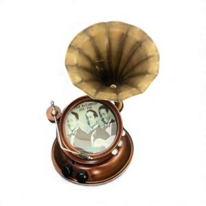 Vintage-Style Mini Gramophone Music Box