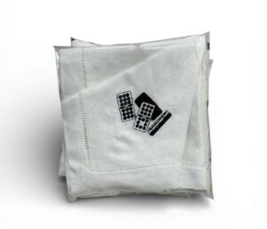 Embroidered Cloth Napkins – Set of 6 (Multiple designs)