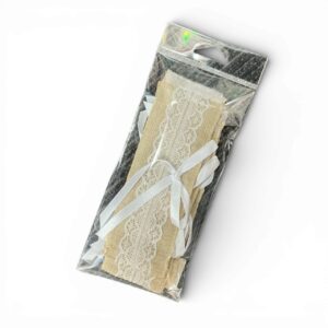 Jute Napkin Rings with Lace – Set