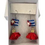Cuban Flag Tassel Earrings