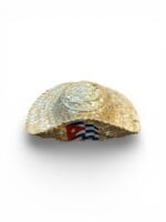 Cuban Straw Hat Souvenir with Flag – Traditional Guajiro Style Décor