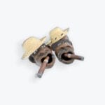 Handcrafted Cuban-Style Cigar Holder Head with Straw Hat