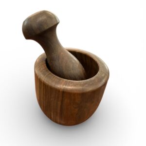 Wooden Mortar & Pestle – Small