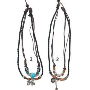 Adjustable Beaded Cord Necklace