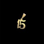 Gold-Colored Stainless Steel “15” Number Pendant