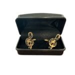 Treble Clef Cufflinks – Gold-Tone Music Design