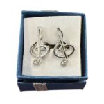 Treble Clef Cufflinks – Silver Tone