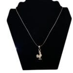 Silver Rooster Pendant Necklace
