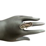 Sterling Silver Cuba Map Ring with Heart Details