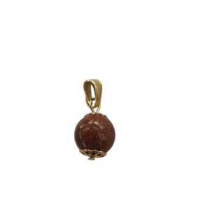Goldstone Aventurine Pearl Pendant