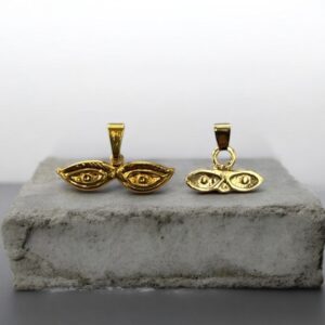 Gold-Tone Double Eye Pendant