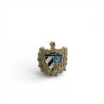 Cuba Shield Lapel Pin – Silver Tone