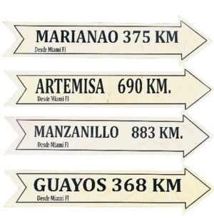 Distance Arrow to Your Hometown – Custom Sign