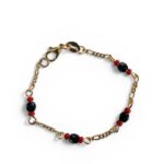 Baby Azabache & Coral Bracelet – Gold Filled (5.5”)
