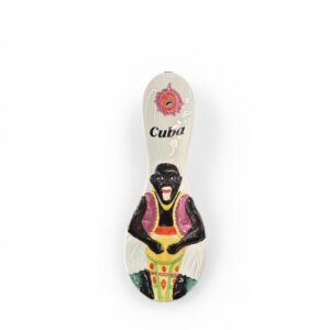 Cuba Ceramic Spoon Rest – Afro-Cuban Drummer Design