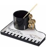 Ernesto Lecuona's Cuban Coffee or Cortadito Cup with Tray and Spoon