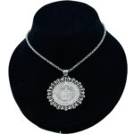 Silver Pendant with Original Cuban 3 Pesos Coin with Silver Chain
