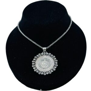 Silver Pendant with Original Cuban 3 Pesos Coin with Silver Chain