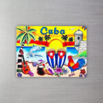 Cuban Beach Refrigerator Magnet - 3 1/2" x 2 1/2"