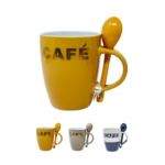 Cuban Coffee Mug – Café Design with Ceramic Spoon