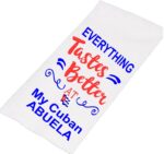 Cuban Abuela Kitchen Towels Folded: 12" x 6" Wide. Opened 25" x 16 ' Wide