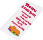 Noche Buena Menu Kitchen Towels Folded: 12″ x 6″ Wide. Opened 25″ x 16 ‘ Wide