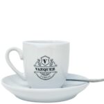 Personalized Demitasse Set – Custom 4-Cup Espresso Set with Stand & Spoons