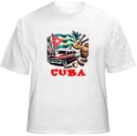 Old Car and Music T-Shirt – Classic Cuban Vibes