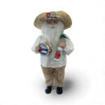 Cuban Santa Figurine with Guayabera and Hat (18" Tall).