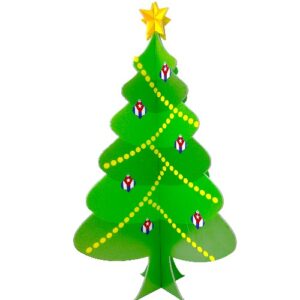 Cuban Acrylic Christmas Tree 11" Tall