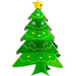 Cuban Acrylic Christmas Tree 11" Tall. Style 2