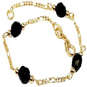 Azabache Bracelet Gold Filled 7.25" long.