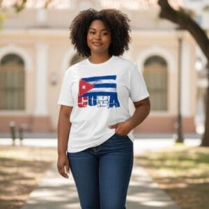Modern Cuban Flag T-Shirt – Stylish & Patriotic