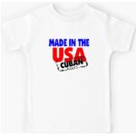 (White) “Made in The USA with Cuban Parts” T Shirts