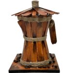 Wood Cuban Coffee Maker Hand Made 8" Tall