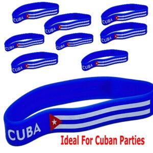 Rubber Bracelet with Cuban Flag. Ideal for your next Cuban Party.