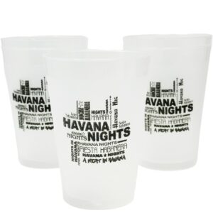 Frosted Plastic Cup Havana Nights 16 oz