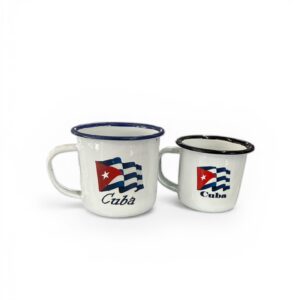 Cuba Flag Espresso Mug – Enamel Style (3 oz & 4 oz)