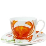 Caibarién Large Coffee Cup with Plate – Tribute to the Crab City