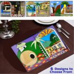 Cuban Provinces Themed Place Mats Doilets. Laminated. Large 11 1/2 x 17 1/2 Inches