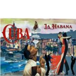 Ceramic Tile 6 x 8" for Wall or Table Top "El Malecon 1930's" Stand Included