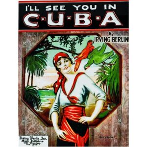 Ceramic Tile 6 x 8" for Wall or Table Top "I Will See You in Cuba" Stand Included