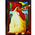 Ceramic Tile 6 x 8" for Wall or Table Top "Gayo Cubano" Stand Included