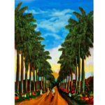 Ceramic Tile 6 x 8" for Wall or Table Top "El Palmar" Stand Included