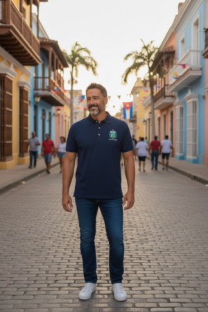 Men’s Cuban-Inspired Polo Shirt – Multiple Designs (providences, colleges, and more)