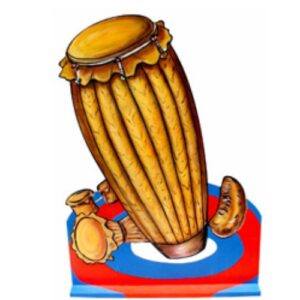 Prop Cuban Tumbadora Left Side 52" x 36"