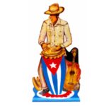 Prop Cuban Guajiro Playing Tumbadora 60" x 48"