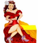 Prop Cuban Rumbera on Bench 48" x 50"