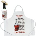 Bottle Apron Cuban Wine List with Mambi Hat (Bottle not Included)